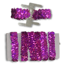 muñequera elástica con ramillete de lentejuelas holográficas | 6 cuentas