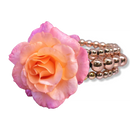 Pulsera de ramillete elástico con flor de baño de burbujas | 1 unidad: ¡simplemente agregue flores!