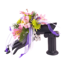 Pulsera de ramillete elástico con flor de gota de goma | 1 unidad: ¡simplemente agregue flores!