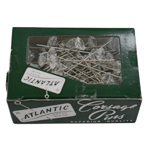 2" Atlantic Brand Clear Diamond Clear Corsage Pins | 100 Count