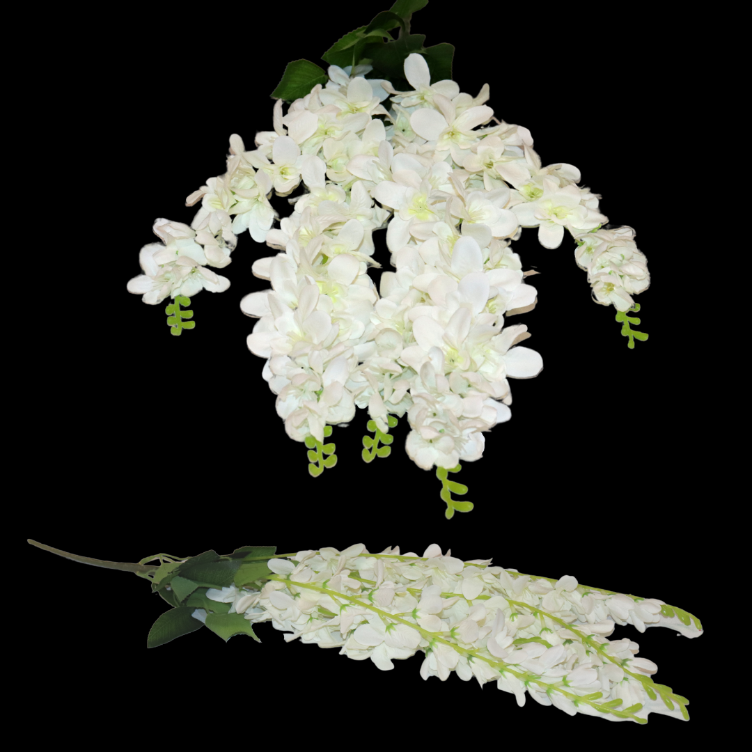 White Artificial Wisteria Spray | 1 Count