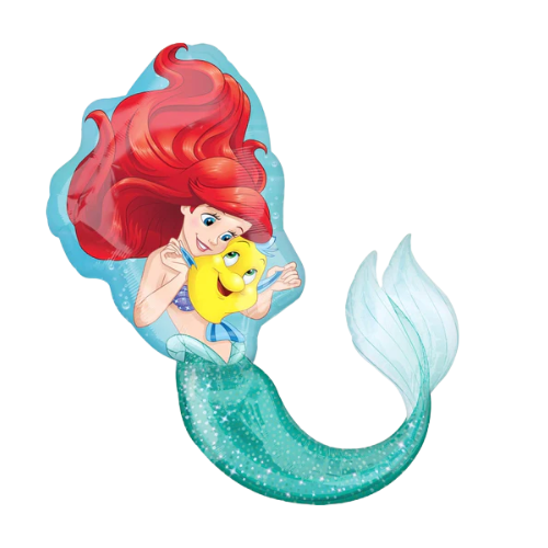 34" Princess Ariel Dream Big Super Shape Foil Balloon