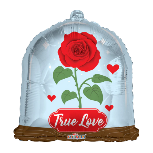 18" Conver True Love Rose In Glass Foil Balloon (WSL) | Clearance - While Supplies Last!
