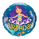 18" Happy Birthday Mermaid Foil Balloon | Buy 5 Or More Save 20%