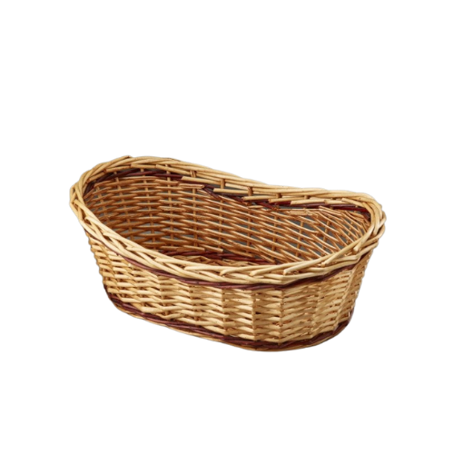 19" Two-Tone Oblong Willow Basket - 19" x 12" x 8" | 1 Count
