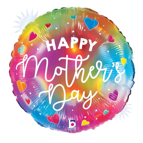 18" Opal Colorful Mother's Day Foil Balloon (P7) | Buy 5 Or More Save 20%