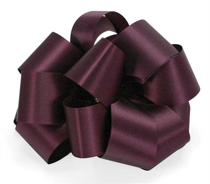 #40 Offray Aubergine Satin Acetate Ribbon - 2 1/2 Inches Wide, 50 Yards Long | 1 Spool