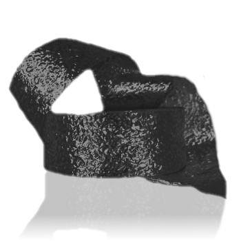 #40 ACI Black Metallic Ice Crunch Ribbon Spool - 2 1/2" Wide, 25 Yards Long | 1 Count