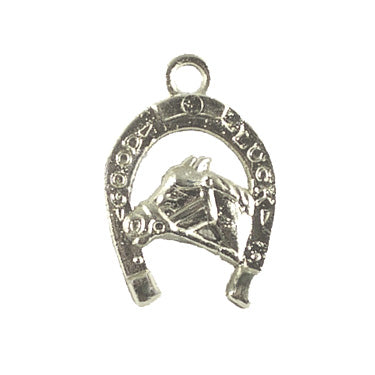 1" Metallic Horseshoe Charm 4 pc