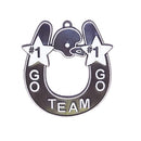 2.5" x 2.75" Go Team Go Horseshoe Charm