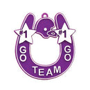 2.5" x 2.75" Go Team Go Horseshoe Charm