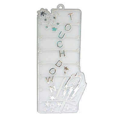 Campo de aterrizaje de 1.25" x 4" Blanco/Plata