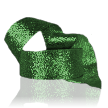 #40 ACI Emerald Metallic Ice Crunch Ribbon Spool - 2 1/2" Wide, 25 Yards Long | 1 Count