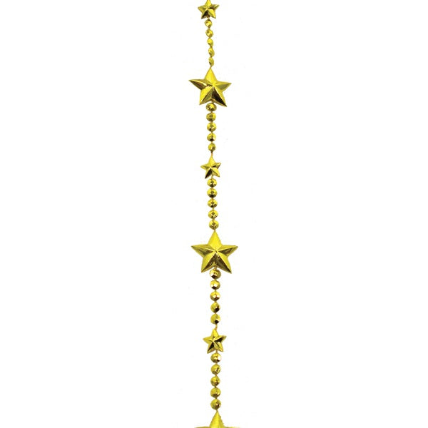 9' Star Garland With Beads