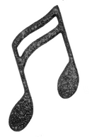 4" Glitter Music Notes | 1 Piece