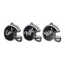 2.25" Go Fight Win Flat Helmet Charms 3 pc