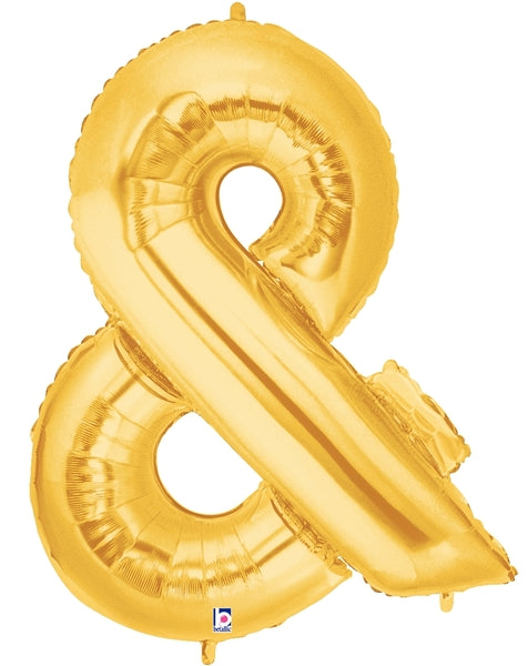 14" | 40" Gold Symbol Foil Balloon - Megaloons | 2 Sizes Available