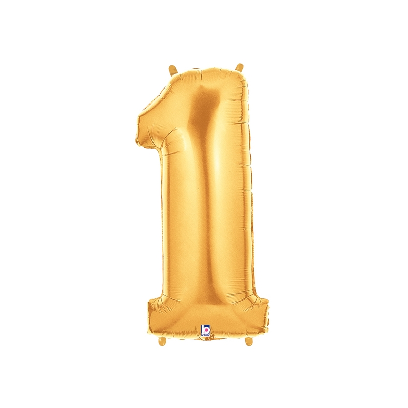 7" | 14" |34"| 40" Gold Number Foil Balloon- Numbers 0-9 | 3 Sizes Available