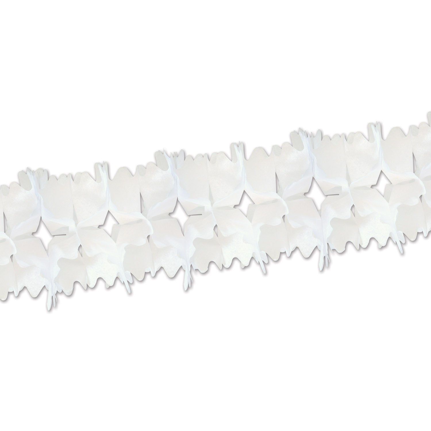 14' White Tissue Paper Pageant Garland | 1 Count