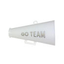 1.5″ White/Silver Go Team Megaphone 3 ct.