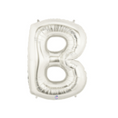 7" | 14"| 34"| 40" Silver Letter Balloons- Megaloons Letters A-Z | 3 Sizes Available