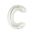 7" | 14"| 34"| 40" Silver Letter Balloons- Megaloons Letters A-Z | 3 Sizes Available