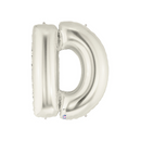 7" | 14"| 34"| 40" Silver Letter Balloons- Megaloons Letters A-Z | 3 Sizes Available