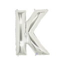 7" | 14"| 34"| 40" Silver Letter Balloons- Megaloons Letters A-Z | 3 Sizes Available