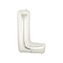 7" | 14"| 34"| 40" Silver Letter Balloons- Megaloons Letters A-Z | 3 Sizes Available