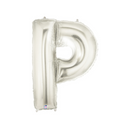 7" | 14"| 34"| 40" Silver Letter Balloons- Megaloons Letters A-Z | 3 Sizes Available