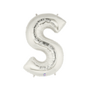 7" | 14"| 34"| 40" Silver Letter Balloons- Megaloons Letters A-Z | 3 Sizes Available