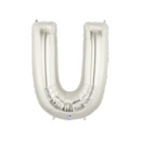 7" | 14"| 34"| 40" Silver Letter Balloons- Megaloons Letters A-Z | 3 Sizes Available