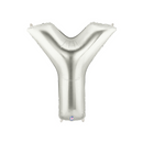 7" | 14"| 34"| 40" Silver Letter Balloons- Megaloons Letters A-Z | 3 Sizes Available