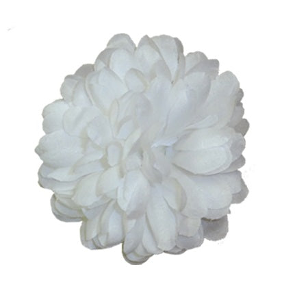 3" White Artificial Silk Mum - 9 Layers | 1 Count