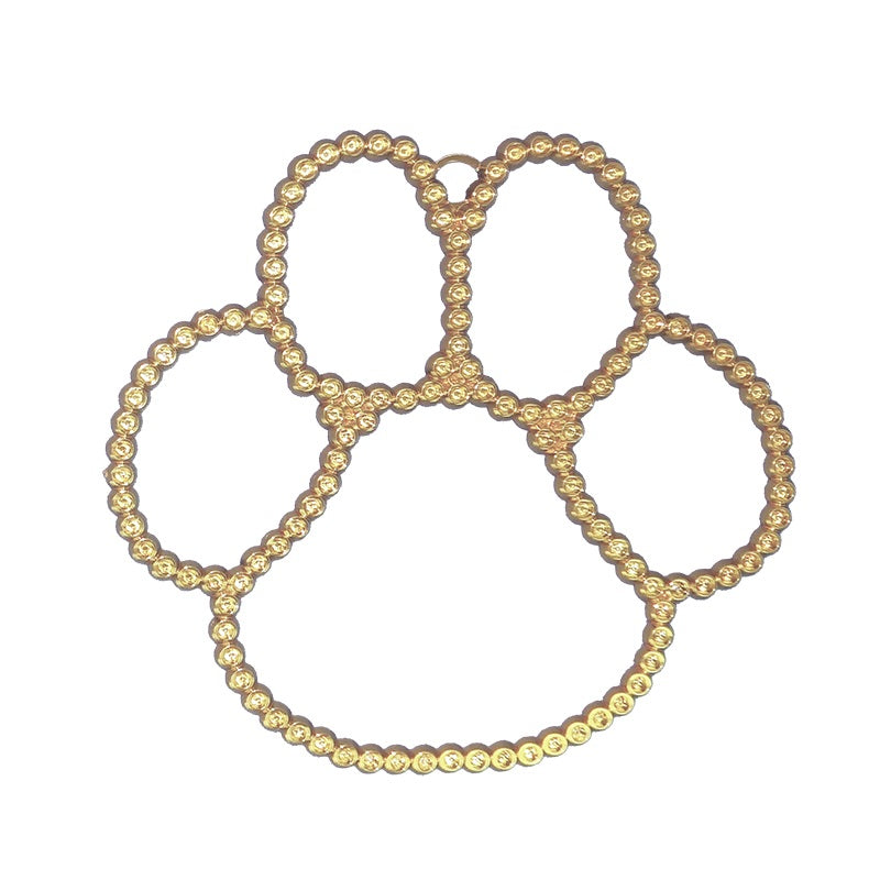 4.25" x 4" Rhinestone Look Paw