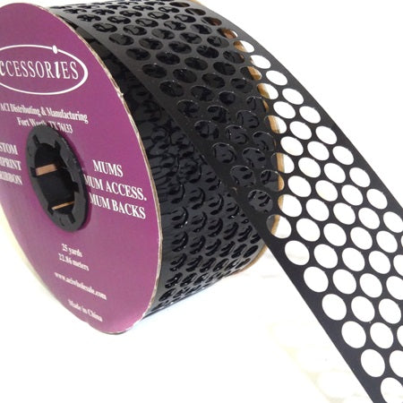 #9 ACI Black Honeycomb Punchinello Ribbon - 1 5/8" Wide, 25 Yards Long | 1 Spool