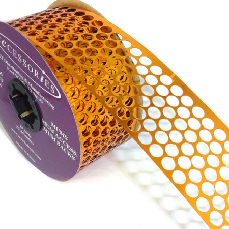 #9 ACI Orange Honeycomb Punchinello Ribbon - 1 5/8" Wide, 25 Yards Long | 1 Spool