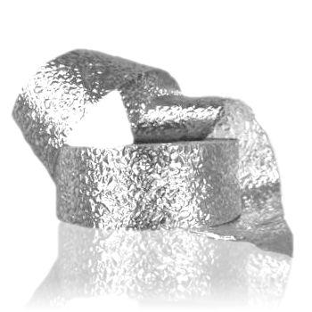 #40 ACI Silver Metallic Ice Crunch Ribbon Spool - 2 1/2" Wide, 25 Yards Long | 1 Count