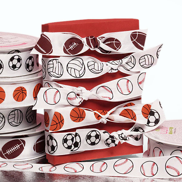 7/8" Offray Sports Printed Grosgrain Ribbon | 1 Spool