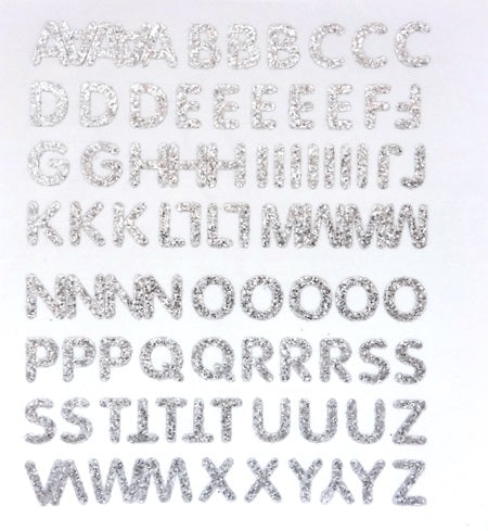 1/2" Alphabet Glitter Stickers