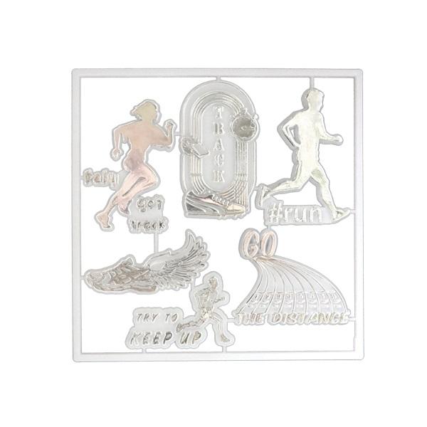 Lot de bibelots en plastique pour rail ACI blanc/argent | 1 unité