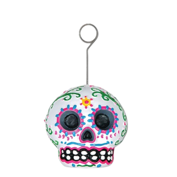 6 Oz Day Of The Dead Skull Balloon Weight Or Picture Holder | 1 Count