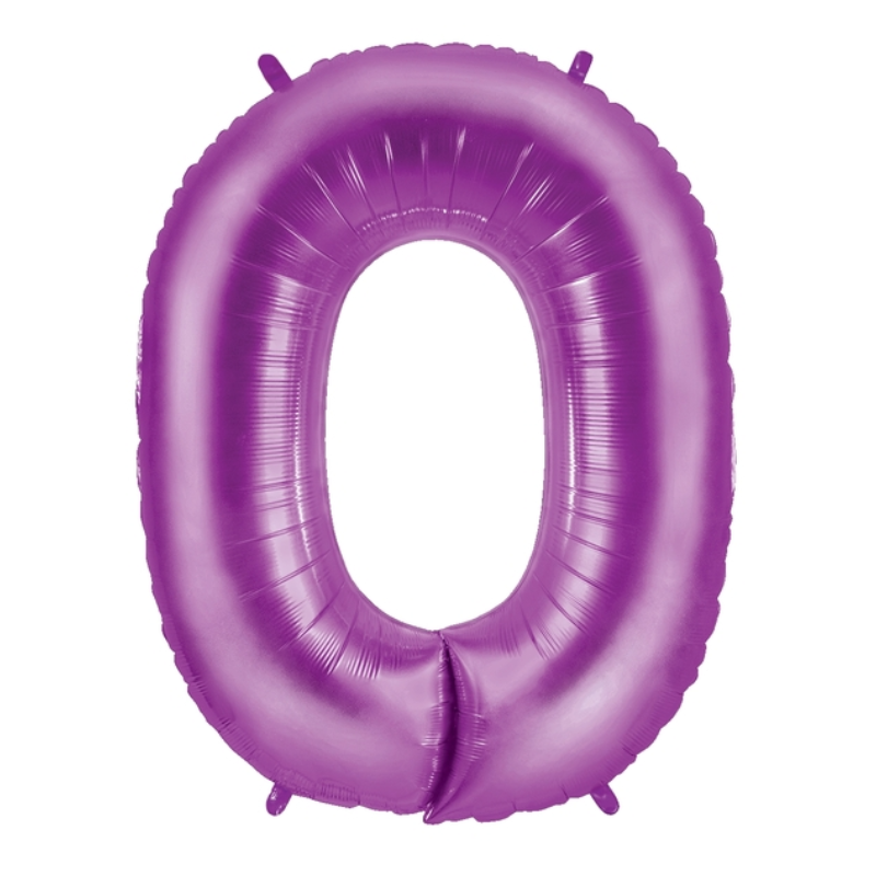 34" Betallic Purple Number Megaloons Foil Balloon | Numbers 0-9