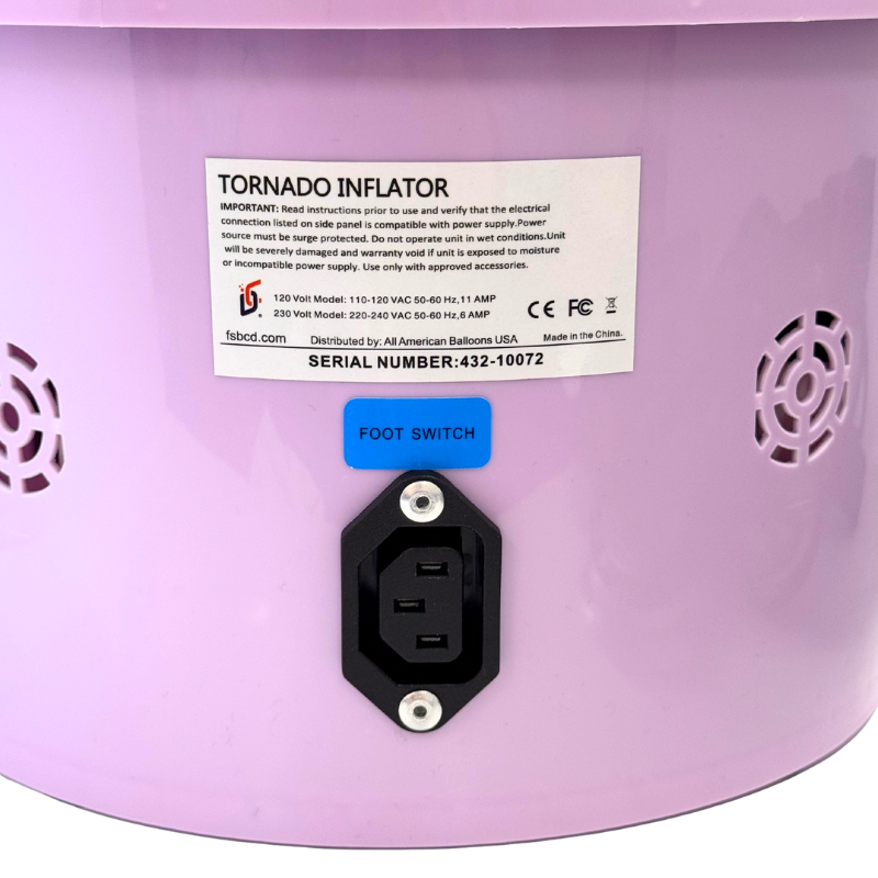 Element Series - Lilac Tornado 4 Nozzle 3 Speed 2 Pedal Bucket Inflator