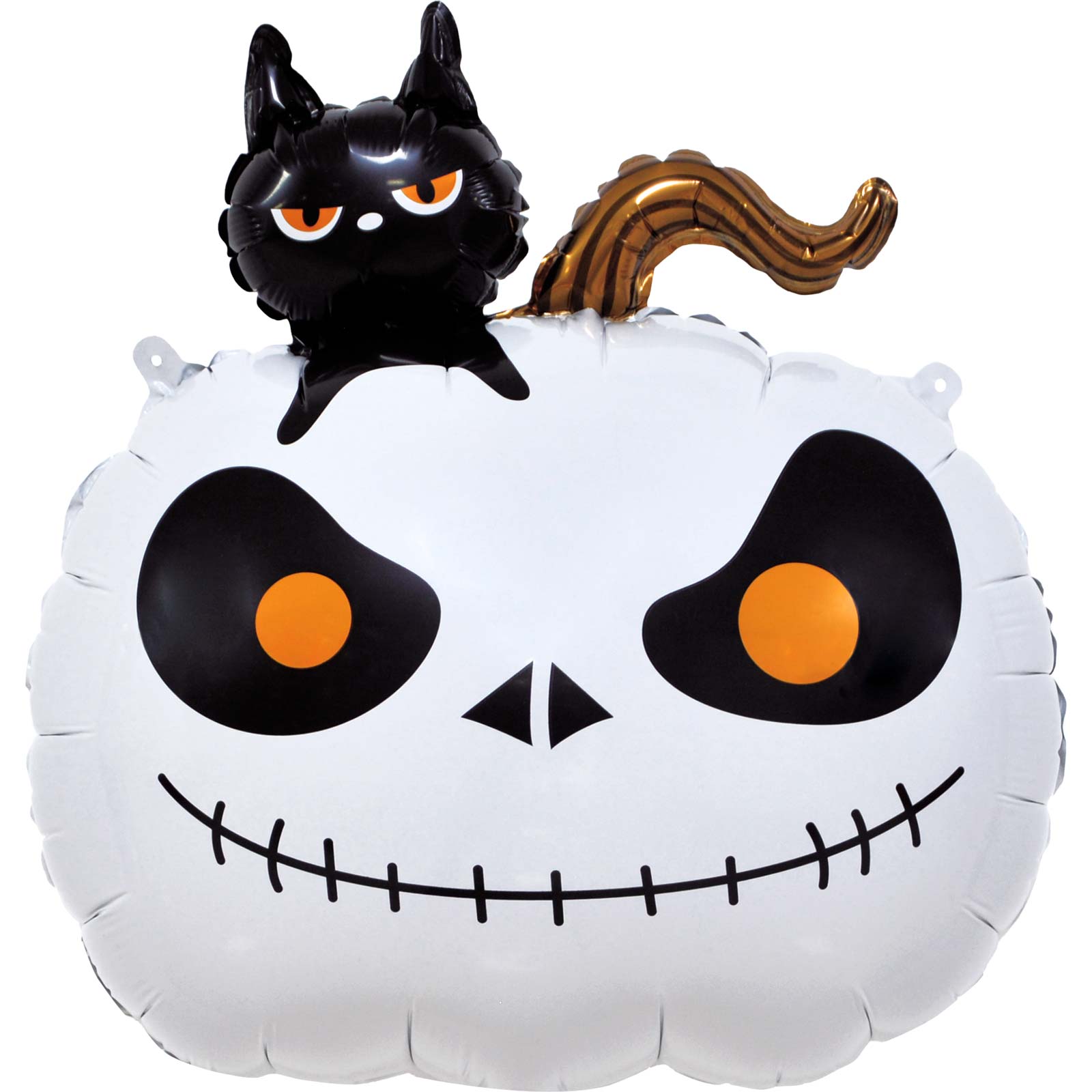 14.9" x 16.1" Pumpkin & Cat Foil Balloon | 1 ea