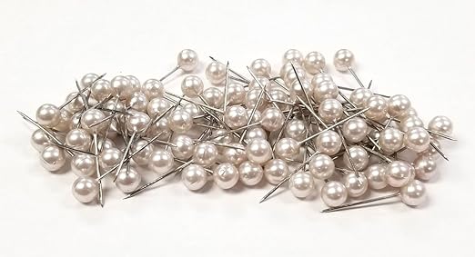 3/4" Atlantic Brand Round Head Pearl White Corsage Pixie Pins | 100 Count