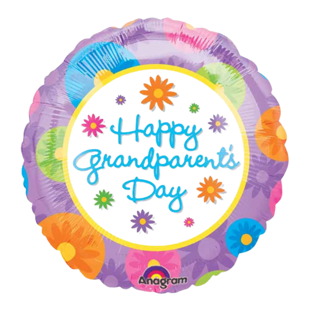 18" Anagram Happy Grandparent's Day Foil Balloon | Clearance - While Supplies Last!
