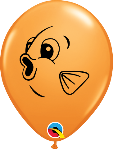 5" Fish Face Latex Balloons | 100 Count