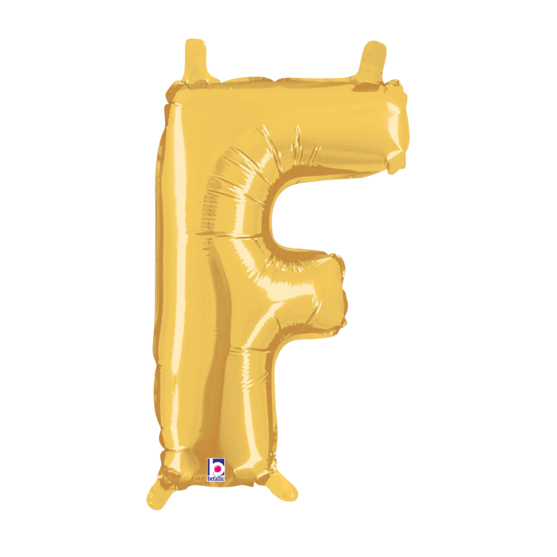 14" Betallic Gold Letter Megaloons Jr. Foil Air-Fill Balloon | Letters A -Z