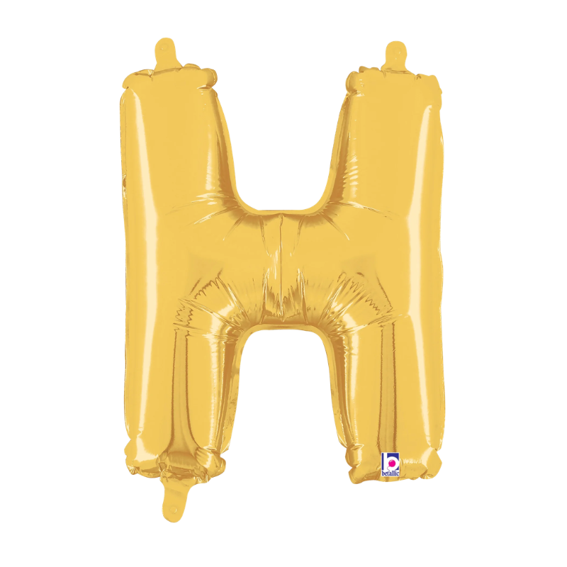 14" Betallic Gold Letter Megaloons Jr. Foil Air-Fill Balloon | Letters A -Z